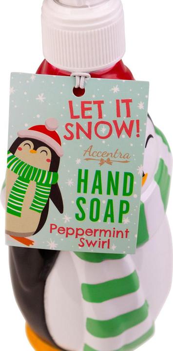 Produktbild Accentra Seifenspender mit Handseife PINGUIN, Duft: Peppermint Swirl (Flüssigseife, 300 ml)