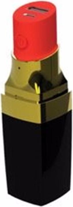 Actual product image Benjamins Lipstick Powerbank Black/Red (2600 mAh)
