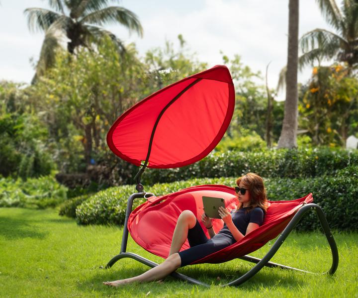 Actual product image Leco Luxus-Hängematte GLORIA rot (110 kg)