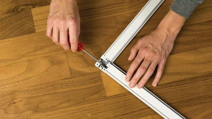 Actual product image tesa Insect screen Alu COMFORT for windows, with aluminium frame, without drilling (140 x 150 cm)