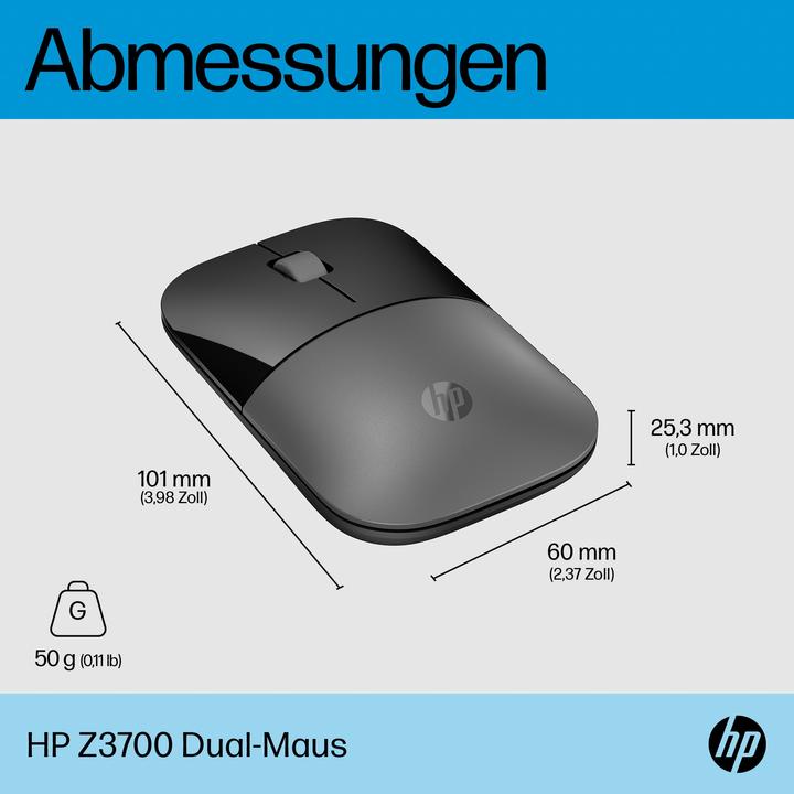 Image du produit HP Souris sans fil Z3700 Dual Silver EURO (P) (Sans fil)