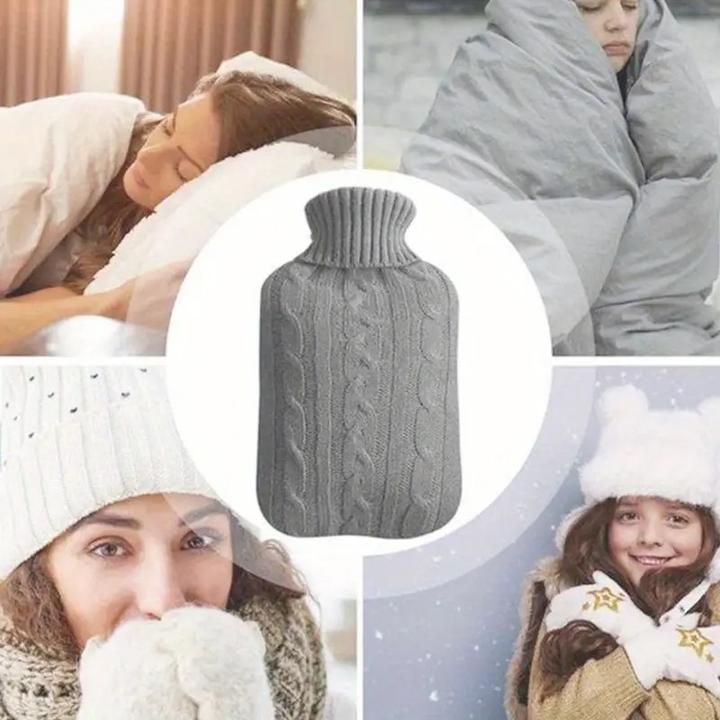 Immagine prodotto ASMI Bottiglia dell'acqua calda, bottiglia da letto con copertura in maglia (1 l)