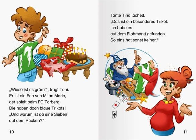 Immagine prodotto Ravensburger Tonis magisches Fussball-Trikot - lesen lernen mit dem Leserabe - Erstlesebuch - Kinderbuch ab 6 (Tedesco, Meike Haas, Jan Sasse, 2024)