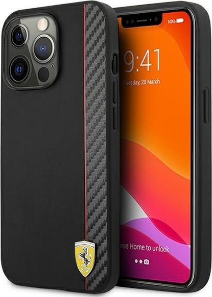 Produktbild Ferrari FESAXHCP13LBK iPhone 13 Pro/13 6,1" czarny/black hardcase On Track Carbon Stripe (Apple iPhone 13 Pro)
