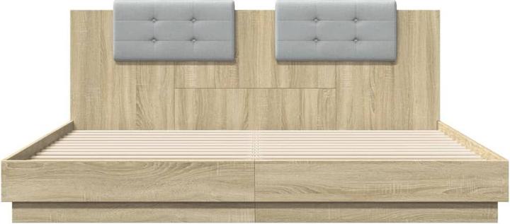 Immagine prodotto VidaXL Giroletto con testiera in rovere Sonoma (200 x 200 cm)