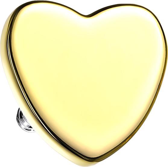 Produktbild Star Piercing Dermal Anchor Herz vergoldet (Chirurgenstahl 316L)