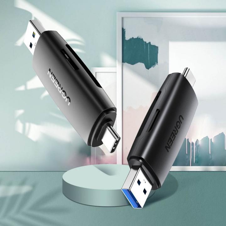 Produktbild Ugreen CM304 USB + USB-C Adapter Card Reader SD + microSD (black) (USB-C)