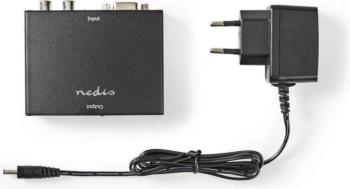Produktbild Nedis HDMI T Converter VGA Female / 2X Cinch Buchse HDMIT Ausgang 1-Weg 1080p 1.65 Gbps Aluminium An