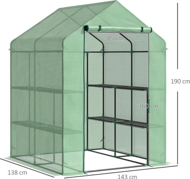 Immagine prodotto Outsunny Serra con scaffale a più livelli