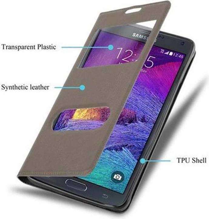 Immagine prodotto Cadorabo Custodia Book View Doppelfenster (Samsung Galaxy Note 4)