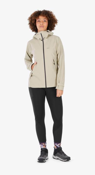 Image du produit Quechua Veste de randonnée imperméable pour femme - MH500 beige (M)