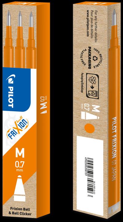 Actual product image Pilot FriXion Refill Set à 3 (Refill, Orange, 0.35 mm)