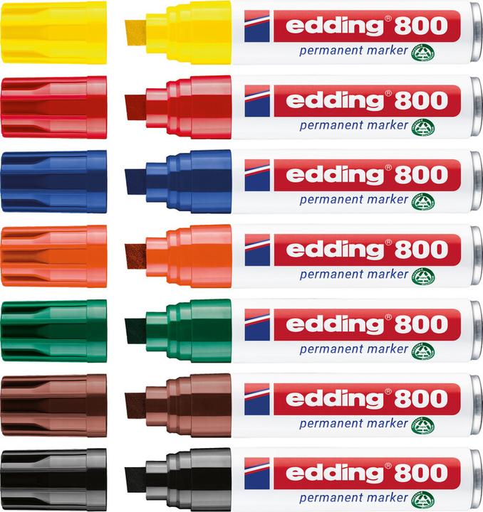 Label énergétique Edding 800 (Noir, 12 mm, 1 x)