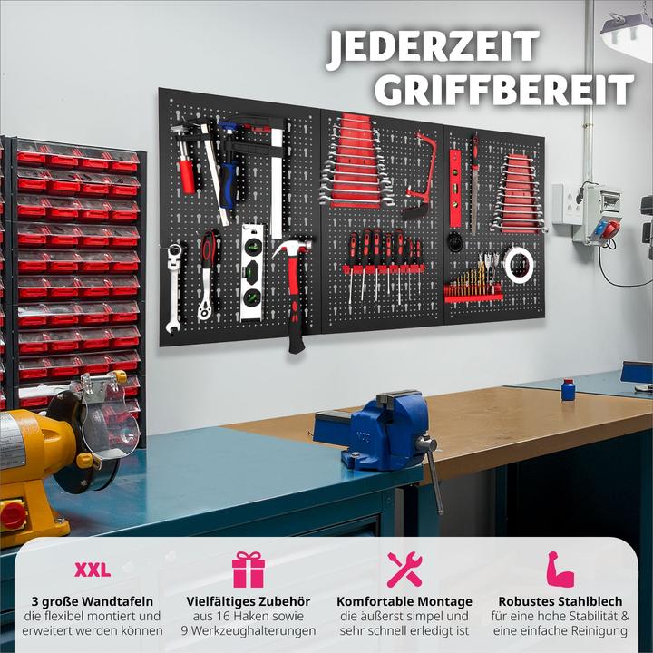 Image du produit tectake Panneau mural pour rangement d'outils