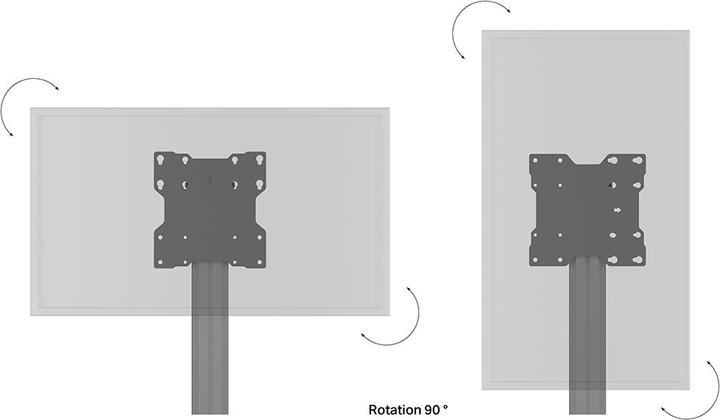 Produktbild Multibrackets Aufsatz Pro Serie Säule Tilt, Metall, schwarz