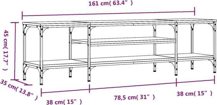 Actual product image VidaXL Eric (161 x 35 x 45 cm)