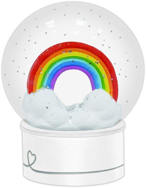 Produktbild Schneekugel Glitzer-Glaskugel Regenbogen (12 -teilig)