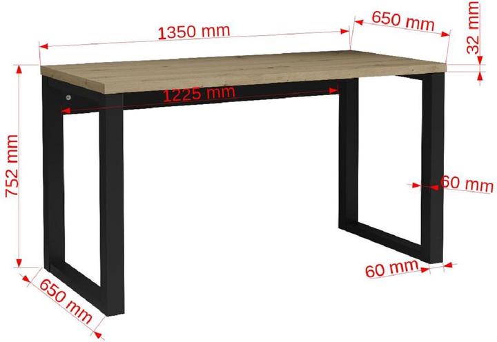 Image du produit ADRK Furniture Bureau MARO (65 x 65 x 40 cm)