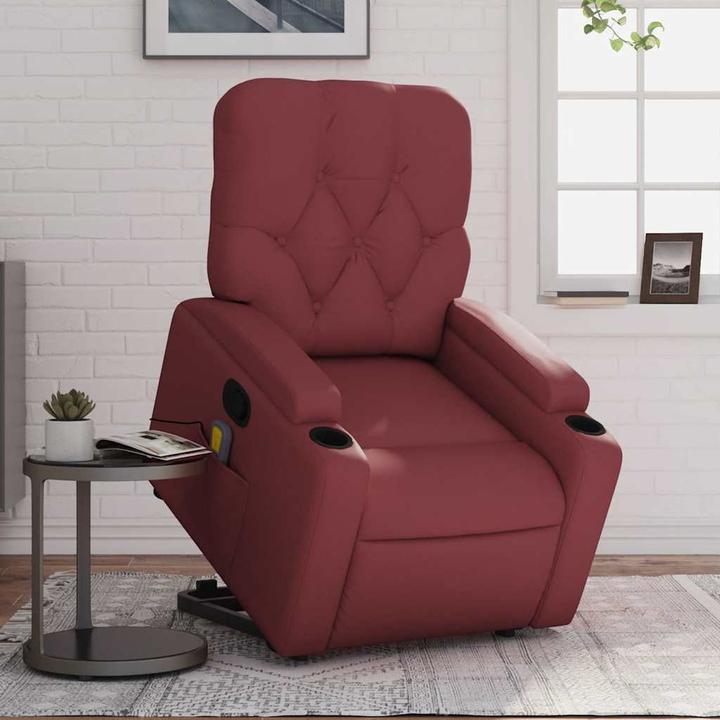 Actual product image VidaXL Massage chair with stand-up aid imitation leather