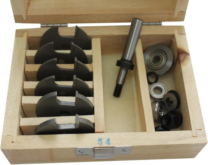 Edessö HSB1 HW-Scheibennutfräser Satz incl. Aufnahmedorn, Schaft-Ø 8mm, 16-teilig