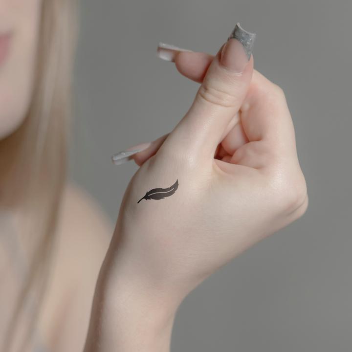 Produktbild minink Temporäres Tattoo – Feder ausgefüllt