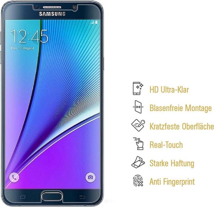 Produktbild Protectorking 3x Panzerfolie Anti-Shock HD Klar (3 Stück, Samsung Galaxy Note 5)