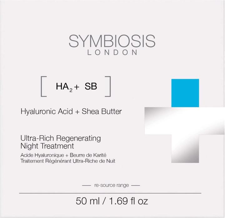 Produktbild Symbiosis Hyaluronsäure + Sheabutter) Regenerierende Ultra-Reichhaltig Nachtpflege (50 ml, Nachtcreme)