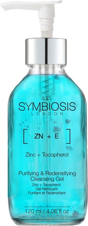 Actual product image Symbiosis Zinc + Tocopherol) Clarifying and moisturizing cleansing gel (Cleansing lotion, 120 ml)