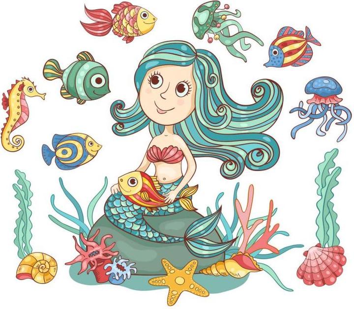 Actual product image Trenddeko Mermaid 02 (80 x 70 cm)
