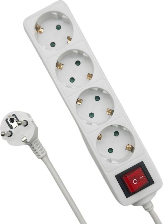 Immagine prodotto MicroConnect Striscia di alimentazione Schuko a 4 vie (4 x, CEE 7/3, 5 m)