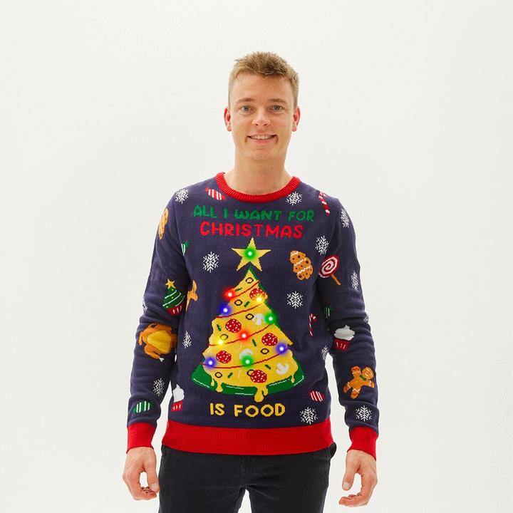 Actual product image Christmas Sweats All I Want For Christmas Is Food LED (S)