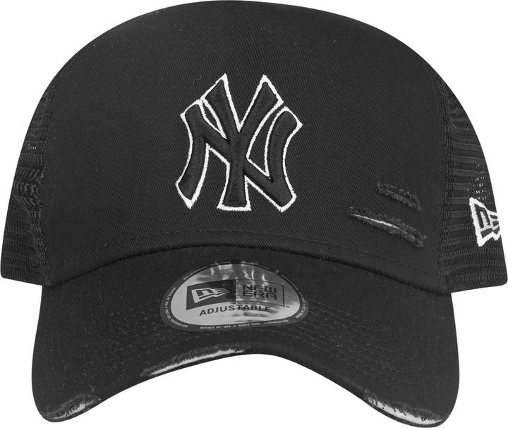 Actual product image New Era Mesh Trucker Cap DISTRESSED New York Yankees black