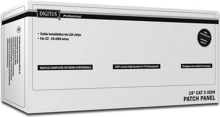 Immagine prodotto Digitus Pannello ISDN CAT 3 da 19 pollici 25 porte