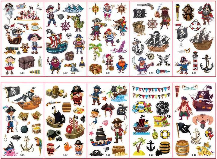 X-Tac Piraten Tattoos Kinder
