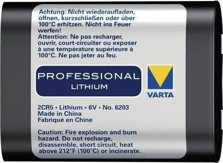 Actual product image Varta Photo Lithium (1 pcs., 2CR5, 1400 mAh)