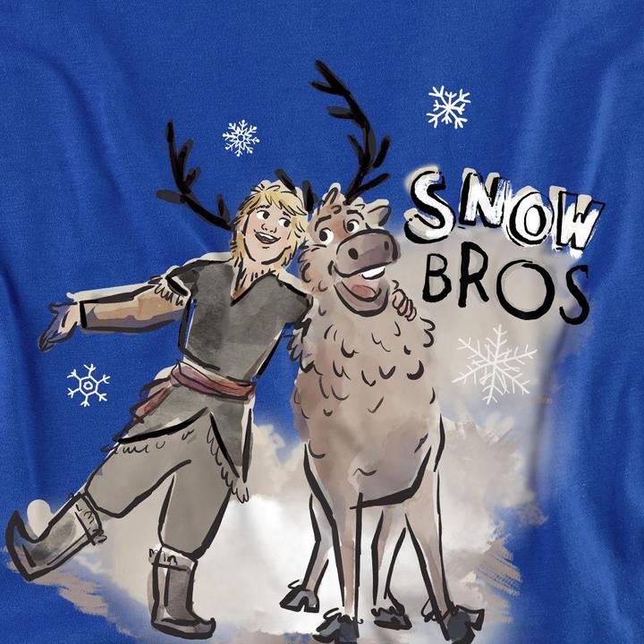 Actual product image Disney Frozen Unisex Adult Snow Bros Kristoff Sven T-Shirt (XL)