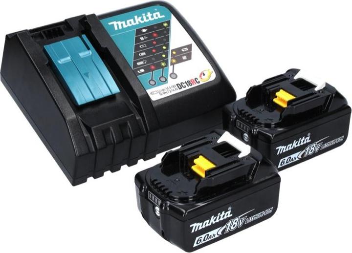 Actual product image Makita DJS 161 RGJ Battery Sheet Metal Shears 18 V 1.6 mm + 2x Battery 6.0 Ah + Charger + Makpac