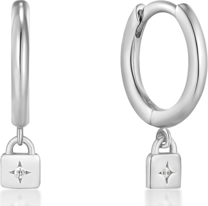 Ania Haie Silver Padlock Huggie Ohrringe (925er Silber)
