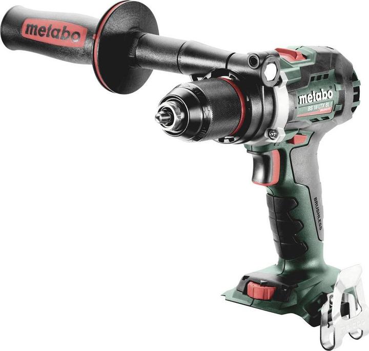 Belt hook and bit depot, 18-volt cordless drill driver BS 18 LTX BL I, Quick-action drill chuck, Bit holder, Auxiliary handle