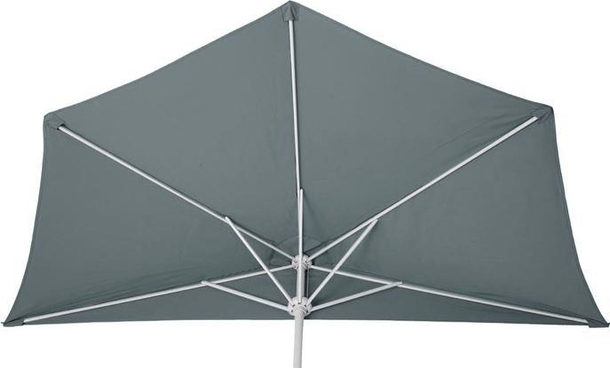 Produktbild Swisshandel24 Alu-Sonnenschirm halbrund, Halbschirm Balkonschirm, UV 50+ 270cm anthrazit ohne Ständer - 19663 (2.60 m)