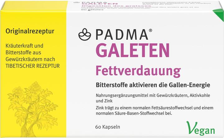 Nährwerte und Zutaten Padma Galeten (60 Stück, Kapseln, 54 g)