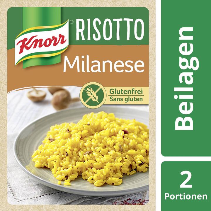 Actual product image Knorr Risotto Milanese, traditional dish from Milan, flavoured with fine mushrooms and saffron (250 g)