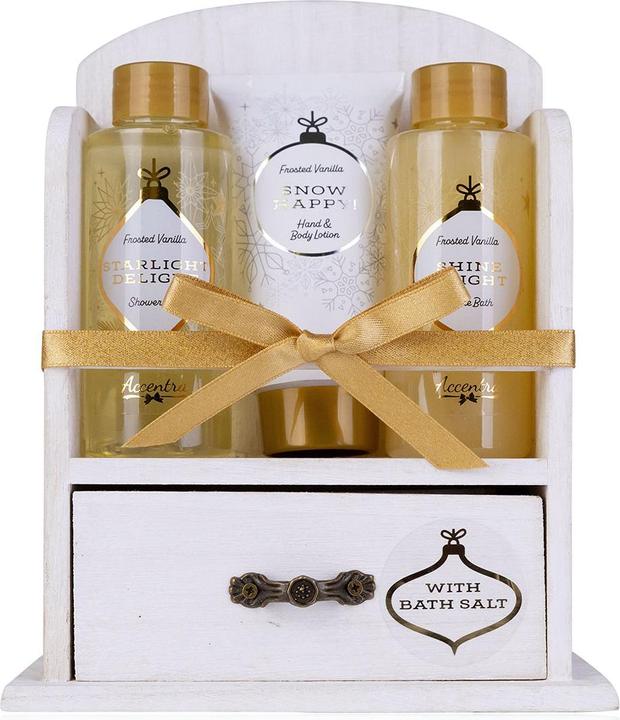 Immagine prodotto Accentra Set regalo per donne MAGIA D'INVERNO in un bellissimo armadietto di legno (Set per la cura dei capelli)