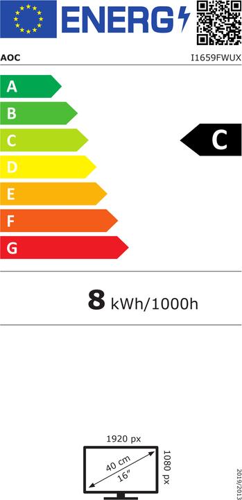 Energie-Label AOC I1659fwux (1920 x 1080 Pixel, 15.60")