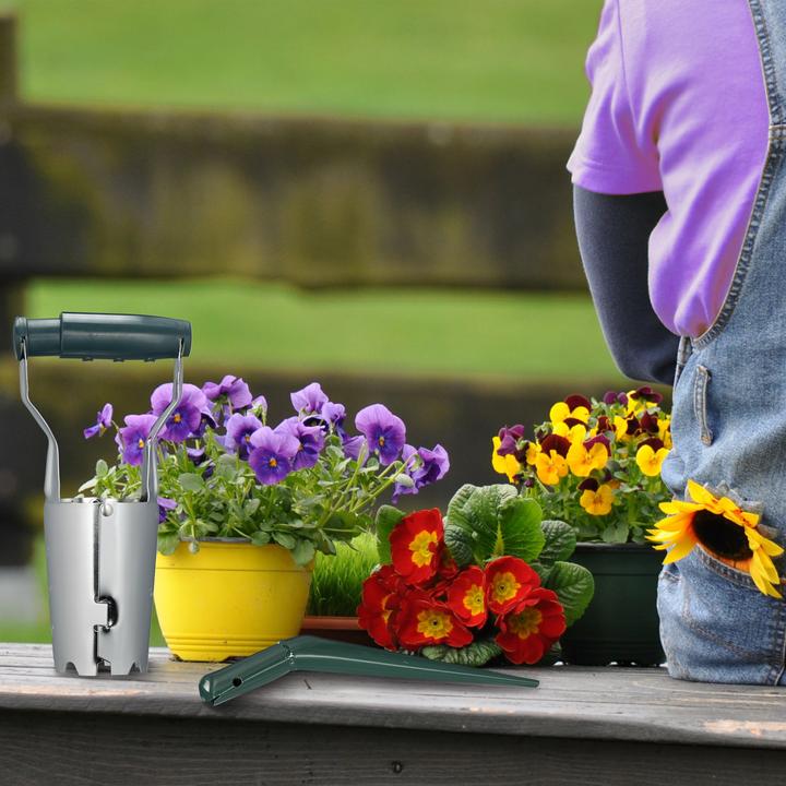 Actual product image Relaxdays 2-piece flower bulb planter set