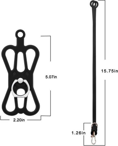 Produktbild MU Style Universal Silikon Handykette mit Standfunktion