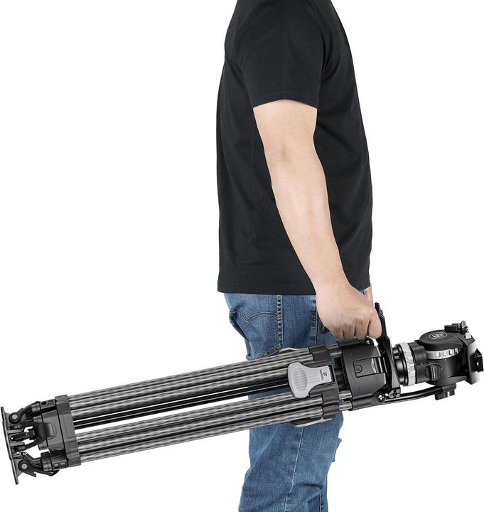 Image du produit Leofoto Trépied vidéo LVF-163C avec tête fluide FH-10 (Métal)