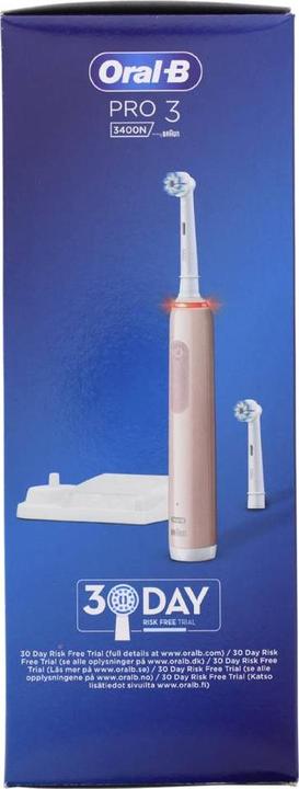 Image du produit Oral-B Pro3 3400N Rose Sensi (Brosse à dents oscillo-rotative)