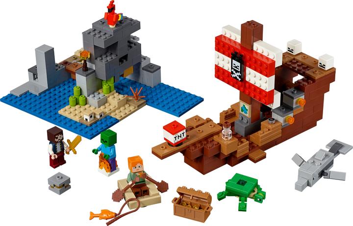 Image du produit LEGO L'aventure du bateau pirate (21152, LEGO Minecraft)