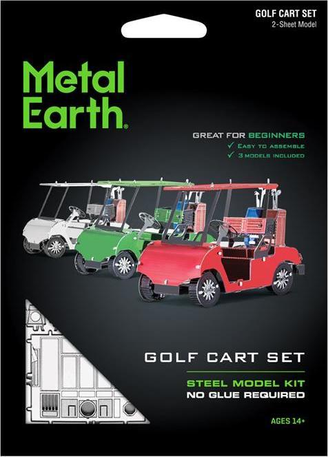 Produktbild Metal Earth constructie speelgoed Golf Cart SET of 3